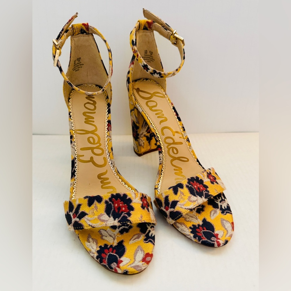 Sam Edelman Floral Jacquard Heels